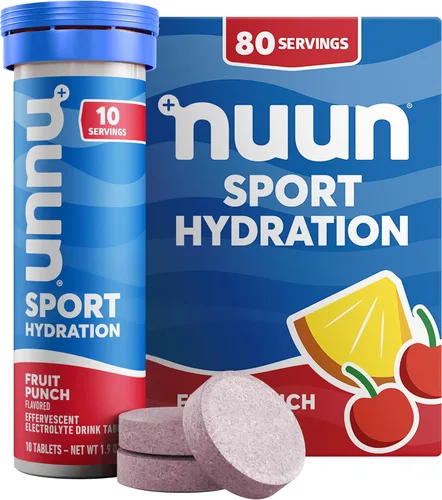 Miniatura 8 de Nuun Sport Tabletas de Electrolitos con Magnesio, Calcio, Potasio, Cloruro y Sodio, Sin Gluten y Veganas, Limonada de Fresa, Paquete de 8