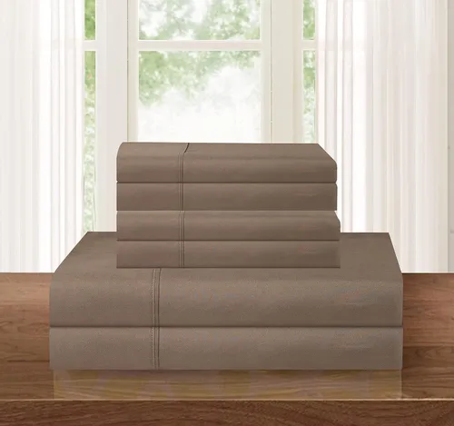 Miniatura 43 de Elegant Comfort - Juego de ropa de cama resistente a arrugas y decoloración más acogedor, sábana bajera elástica en todo el contorno, bolsillo