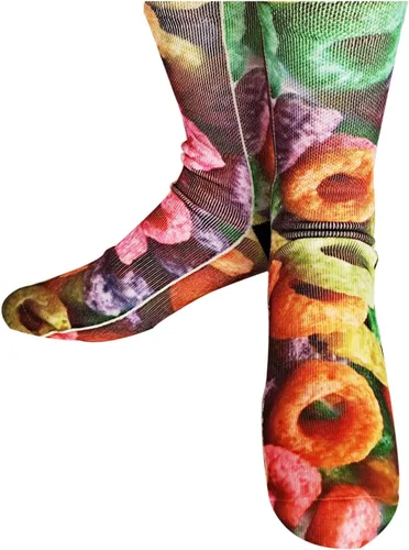 Miniatura 2 de KACOLOR - Calcetines de tubo para hombre con estampado 3D