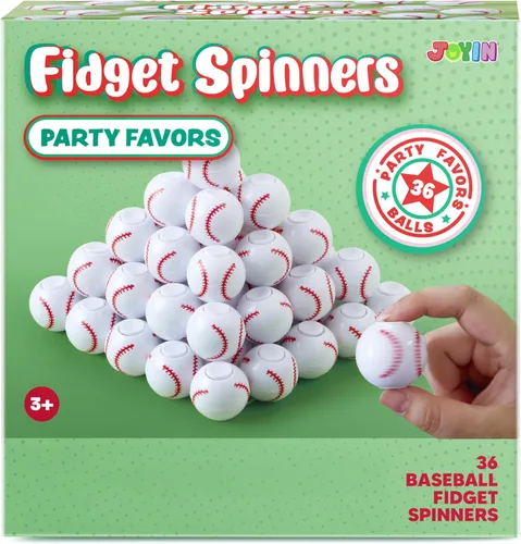 Miniatura 7 de JOYIN Paquete de 36 Spinners Fidget de Béisbol para Niños, Recuerdos de Fiesta de Béisbol, Juguetes Fidget al Por Mayor, Pelotas Antiestrés