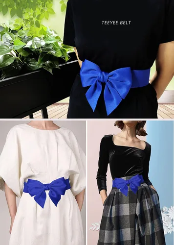 Miniatura 4 de TeeYee Lindo cinturón elástico ancho para mujer, cinturón de lazo elástico para fiesta de Navidad, vestidos casuales a juego para mujer