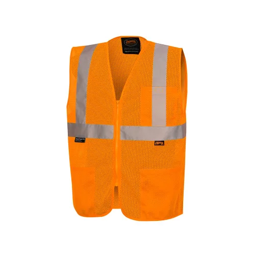 Pioneer Hi Vis - Chaleco de seguridad FR autoextinguible para hombres y mujeres, malla resistente al fuego con cinta reflectante, clase 2