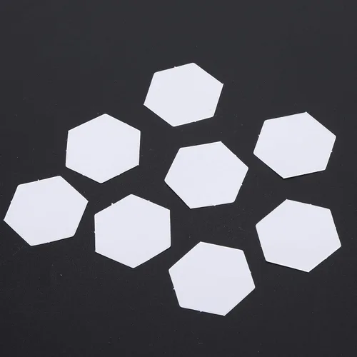 Miniatura 8 de 100 unidades de papel de pedazo, formas de pedazos de papel hexagonales, plantillas de acolchado, formas hexagonales de papel (0.630 in)