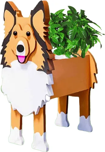 Miniatura 36 de Macetero de flores para perros, regalos para mujeres, bonitas macetas de PVC para perros, macetas para interiores y exteriores, maceta de jardín
