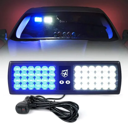 Miniatura 17 de Xprite - Luces estroboscópicas Amber de 48 LED para visor, luces interiores de parabrisas y protector solar, luces de advertencia de peligro