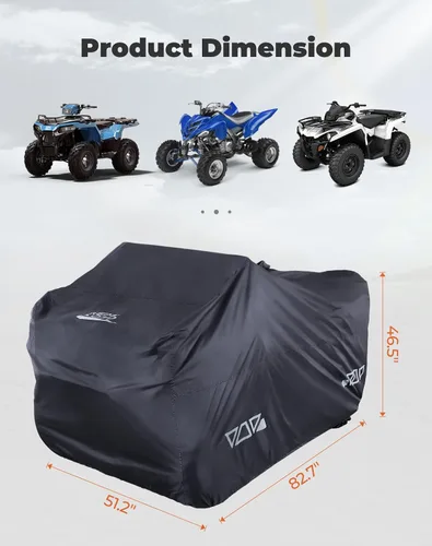Miniatura 4 de KEMIMOTO Cubierta universal para cuatrimoto, impermeable de 4 ruedas, compatible con Polaris Sportsman 570/450 Fourtrax Can-Am Kawasaki CFMOTO, 82.7