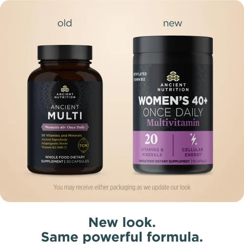 Miniatura 3 de Ancient Nutrition Multivitamínico para mujeres, Ancient Multi Women's 40+ Suplemento vitamínico una vez al día, vitamina B, vitamina C y vitamina