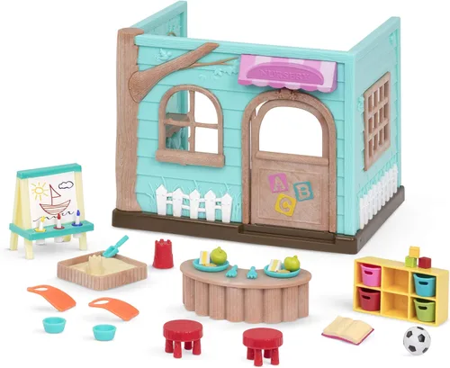 Li'l Woodzeez Li'l Luvs & Hugs Nursery - Juego de casa de muñecas - Muebles y accesorios en miniatura incluidos - Juego de simulación durante más de