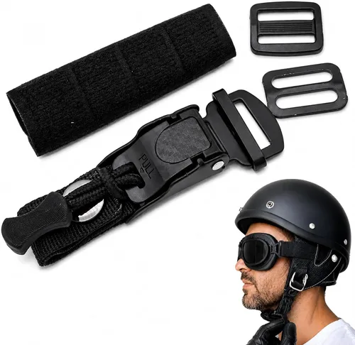 Helmet Quick Release Buckle Kit, Metal Helmet Chin Strap Adapter, Compatible with Classic D-Rings Helmet