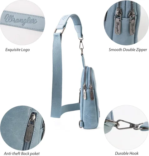 Miniatura 5 de Wrangler Crossbody Sling Bag Unisex Chest Bag