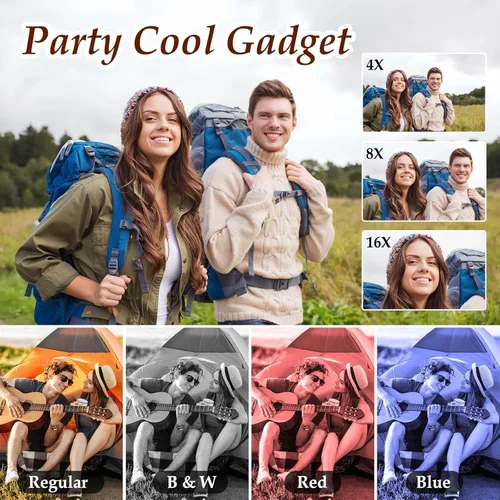 Miniatura 3 de Forc Cámara digital, cámara de fotos 4K con tarjeta de 64 GB, video antivibraciones con zoom 18X, cámara vintage para camping, viajes, vlogging