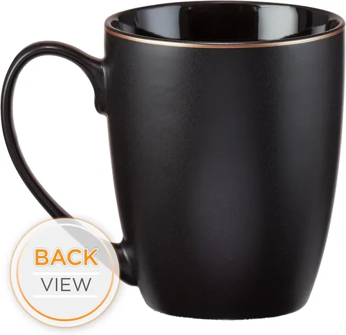 Miniatura 6 de Christian Art Gifts Taza de café de cerámica negra mate – 12 oz. Taza de café y té inspiradora sin plomo ni cadmio para hombres y mujeres