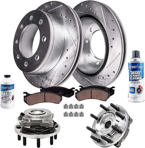 Miniatura 14 de Detroit Axle - 4 rotores de freno para Chevrolet Cruze Volt Orlando Verano, rotores de freno de disco perforados y ranurados de repuesto : rotor