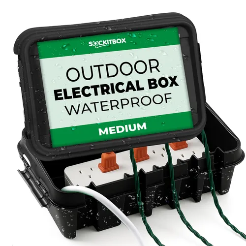 Miniatura 16 de SockitBoX Caja Eléctrica Original para Exteriores Impermeable - Pequeña Cubierta de Cable de Extensión para Exteriores con 6 Entradas de Cable