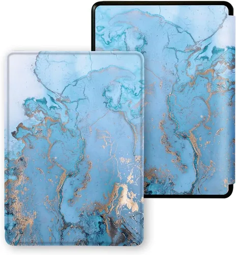Miniatura 10 de Funda para Kindle Paperwhite5 de 6.8" 2021 con correa de mano - Funda de cuero para Kindle Paperwhite de 11ª generación (pintura abstracta)