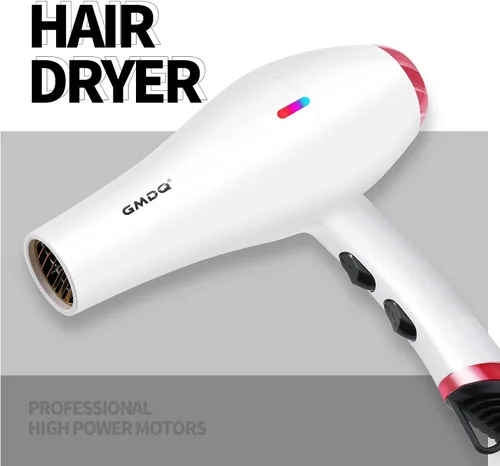Miniatura 9 de 【Pantalla inteligente】Secador de pelo profesional 2000 iónico de alta potencia con motor de CA de secado rápido para cabello grueso 4C con accesorio