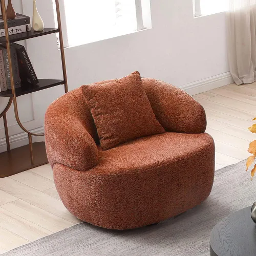 Miniatura 16 de WILLIAMSPACE Sofá curvado de 101 pulgadas, moderno sofá boucle tapizado de gran tamaño con 4 almohadas, sofá de peluche de 4 asientos para sala