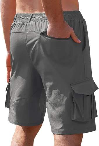Miniatura 2 de VoLIta Pantalones cortos de senderismo para hombre, ligeros, de secado rápido, casuales, pantalones cortos de golf para pesca al aire libre