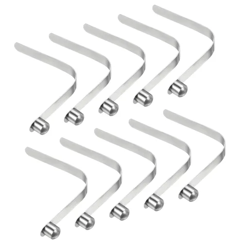Miniatura 18 de PATIKIL Broches de paleta de kayak de 0.197 x 0.118 in, paquete de 10 clips de acero en forma de V de un solo pasador, clips de resorte, tubo
