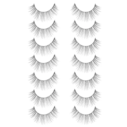 Miniatura 25 de Onlyall Pestañas de ojo de gato, pestañas de visón, pestañas esponjosas, pestañas postizas de ojo de gato, pestañas de ojo de zorro, 7 pares F02