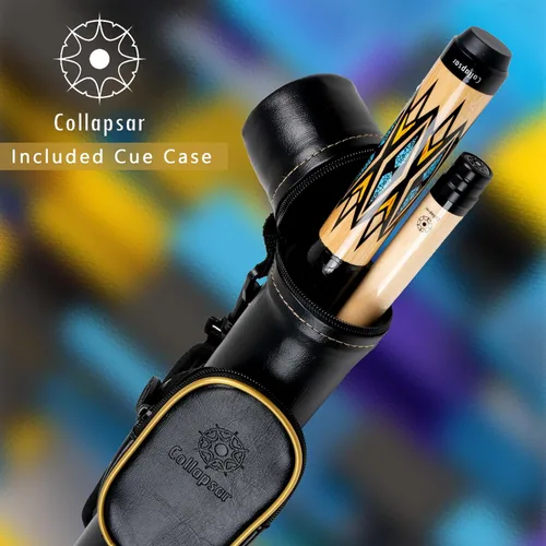 Miniatura 4 de Collapsar CA - Palo de billar con estuche rígido de 1 x 1, palo de billar profesional de arce de 58 pulgadas, juego de tacos de piscina de 19-21