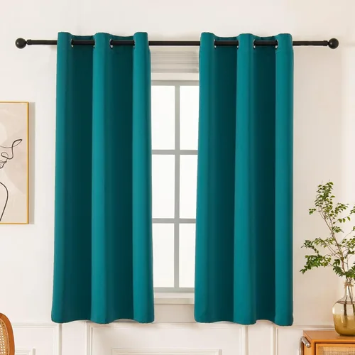 Miniatura 54 de Pickluc Cortinas Opacas Azul Marino para Sala de Estar, Cortinas Bloqueadoras de Luz con Ojales, Aislamiento Térmico, Reducción de Ruido, 52 Azul