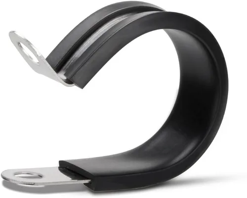 Miniatura 9 de Abrazadera de acero inoxidable con recubrimiento de goma, para instalación de cables, tubos suave y de acero
