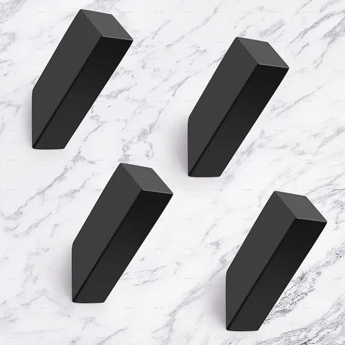 NINETREX Ganchos negros para toallas, color negro mate, ganchos modernos para toallas, ganchos de acero inoxidable SUS 304, resistentes al agua,