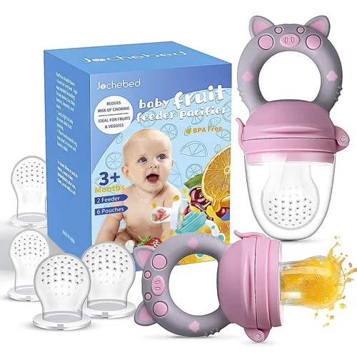 Miniatura 10 de Chupete alimentador de frutas para bebés, chupetes de dentición fresca, juguete mordedor de dentición de frutas para bebés de 3 a 24 meses, 6 bolsas