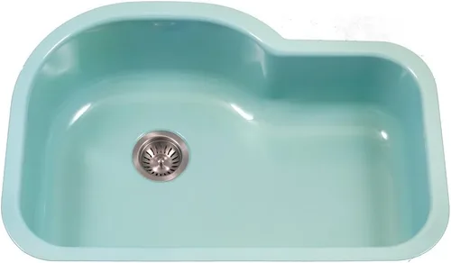 Houzer PCH-3700 MT Porcela - Fregadero de cocina de acero esmaltado de 31 pulgadas, montaje inferior, compensación de un solo tazón, compatibilidad