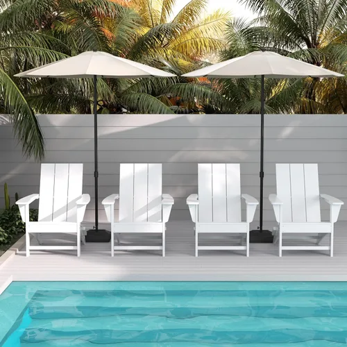 Miniatura 8 de WestinTrends Ashore - Silla plegable Adirondack moderna para exteriores (juego de 2), color marrón oscuro