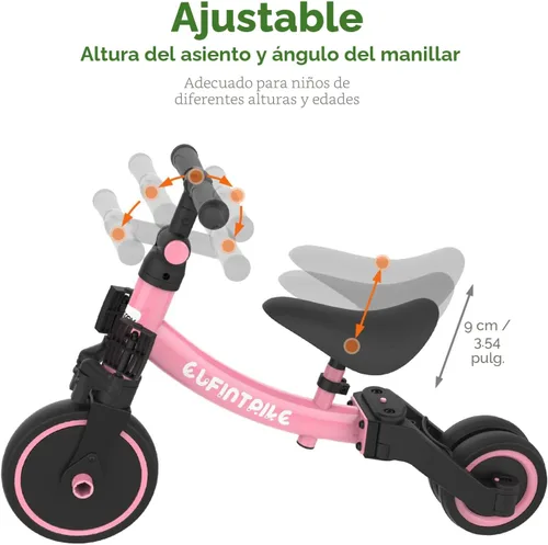 Miniatura 3 de besrey Bicicleta 5 en 1 para niños de 1 año a 4 años, triciclo para niños pequeños, triciclo para niños, juguetes para niños y niñas, entrenamiento