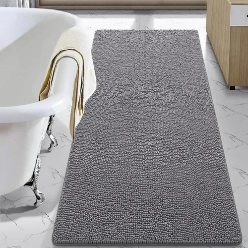 Miniatura 77 de LOCHAS Alfombra de Baño de Lujo Lanuda Tapete de Baño 24 x 17 Pulgadas, Alfombras de Baño Lavables Antideslizantes para Baño y Ducha, Alfombras