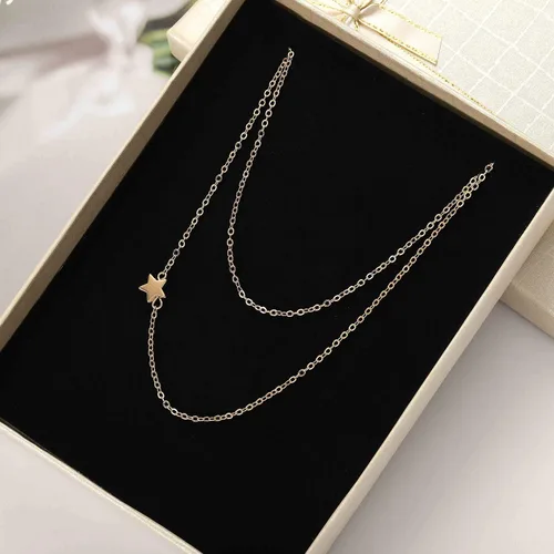 Miniatura 3 de Jozape Simple Bikini Cintura Belly Oro Estrella Cadena Corporal para Mujeres y Niñas