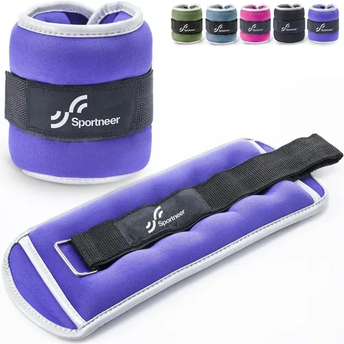 Miniatura 26 de Sportneer Pesas de tobillo para muñeca, par de pesas de 1/2/4/6/10 libras para hombres, mujeres, niños, entrenamiento de fuerza, juego de pesas