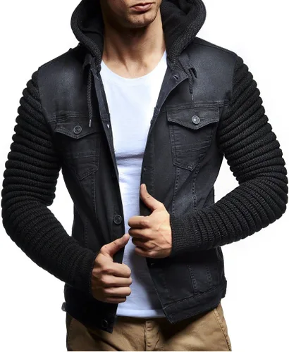Miniatura 2 de Leif Nelson LN5240 - Chaqueta vaquera para hombre con mangas de punto