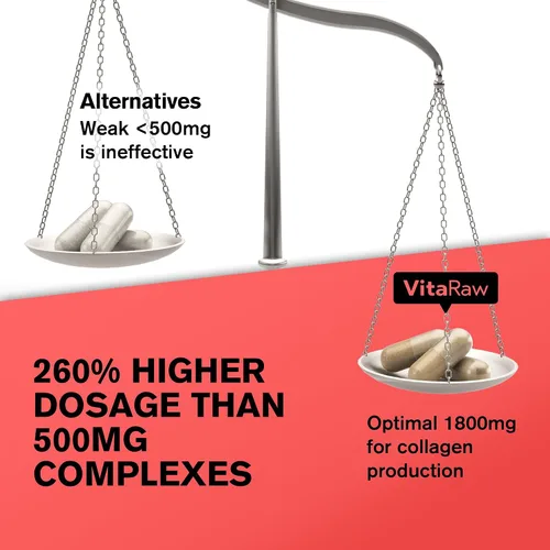 Miniatura 3 de VitaRaw Píldoras de colágeno de 1800 mg - Suplementos de colágeno múltiple (tipos I, II, III, V y X) píldoras de péptidos de colágeno alimentados
