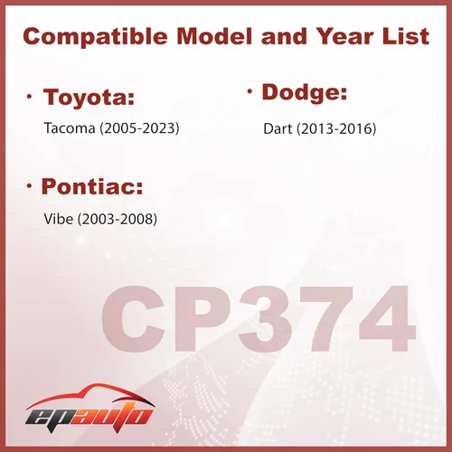 Miniatura 2 de EPAuto CP374 (CF10374) El filtro de aire de cabina incluye reemplazo de carbón activado para Toyota Tacoma (2005-2021), Dodge Dart (2013-2016)