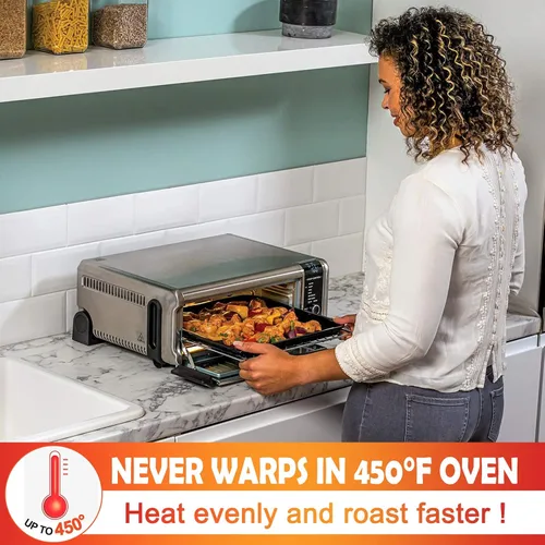 Miniatura 4 de Bandeja antiadherente para hornear de 13 x 13 pulgadas, bandeja de repuesto para horno Ninja SP100, SP101, SP1001C, SP201 Foodi Air Fry Oven