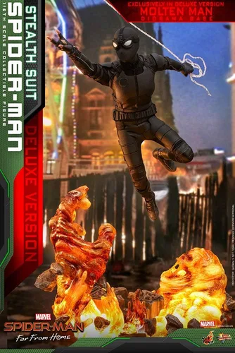 Miniatura 2 de Hot Toys Movie Masterpiece Figura de acción a escala 1/6 Spider-Man (traje sigiloso) MMS541 Lejos de casa versión de lujo Tom Holland