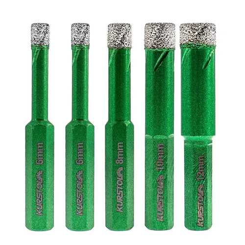 Miniatura 59 de Juego de brocas de diamante – Broca de azulejos de 1/4 5/16 pulgadas para azulejos de porcelana, cerámica, granito y mármol, vástago hexagonal