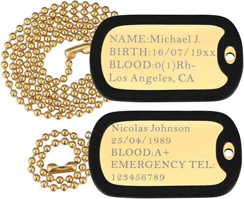 Miniatura 3 de U7 Collar con foto personalizada para hombres y mujeres, joyería de regalo personalizada de acero inoxidablechapado en oro, colgante de placa
