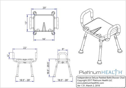 Miniatura 4 de Independence Medical - Banco de ducha, taburete de baño, asiento de transferencia de baño, productos de asistencia para ancianos, sillas de ducha