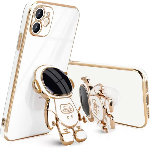 Miniatura 18 de Pepmune Funda compatible con iPhone 12 Bonita Diseño de Soporte de Astronauta en 3D Protección de Cámara A Prueba de Golpes Cubierta Trasera Suave