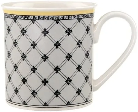 Miniatura 3 de Villeroy & Boch Audun Promenade - Taza de café, porcelana premium, fabricada en Alemania, capacidad de 10 onzas, blancogrisamarillo