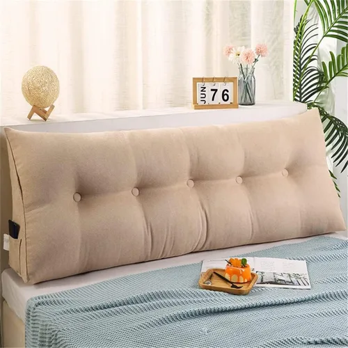 Miniatura 2 de Almohada triangular para cabecero, almohada de lectura, almohada grande para cabecero, soporte de espalda, cojín lumbar con funda extraíble