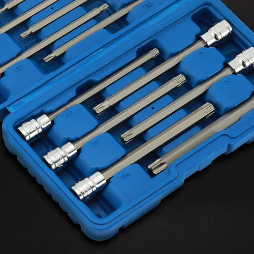 Miniatura 6 de Mayouko Juego de 12 Dados de Puntas Torx Extra Largos de 3/8" Drive, T10-T60, 5.9" de Longitud, CR-V, Acero S2, Juego de Dados de Puntas de Estrella