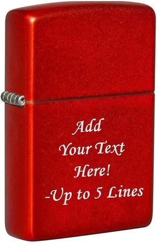 Miniatura 8 de Zippo Encendedor – Mensaje personalizado grabado en la parte trasera Color único a prueba de viento encendedor (Candy Apple Red #21063)