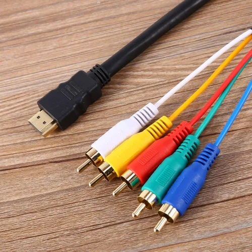 Miniatura 6 de Cable HDMI a diferencia de color de 5 pies / 4.9 ft, HDMI HD 1080P HDMI a 3 AV Audio Video Converter Cable adaptador para TV, video y audio doméstico