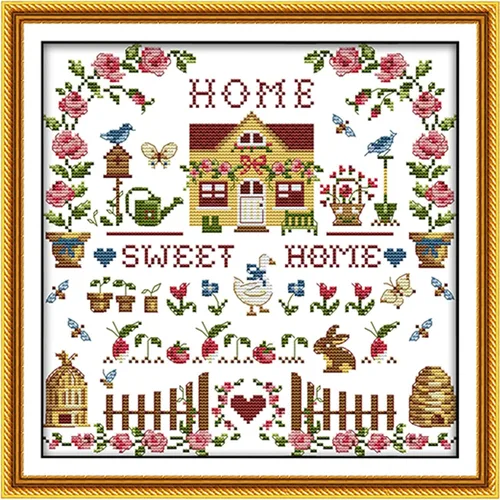 Miniatura 7 de Kits de Punto de Cruz de Howie's Needlepoint, Kits de Punto de Aguja con Patrón Preimpreso 11CT, Rango Completo de Kits de Inicio Estampados